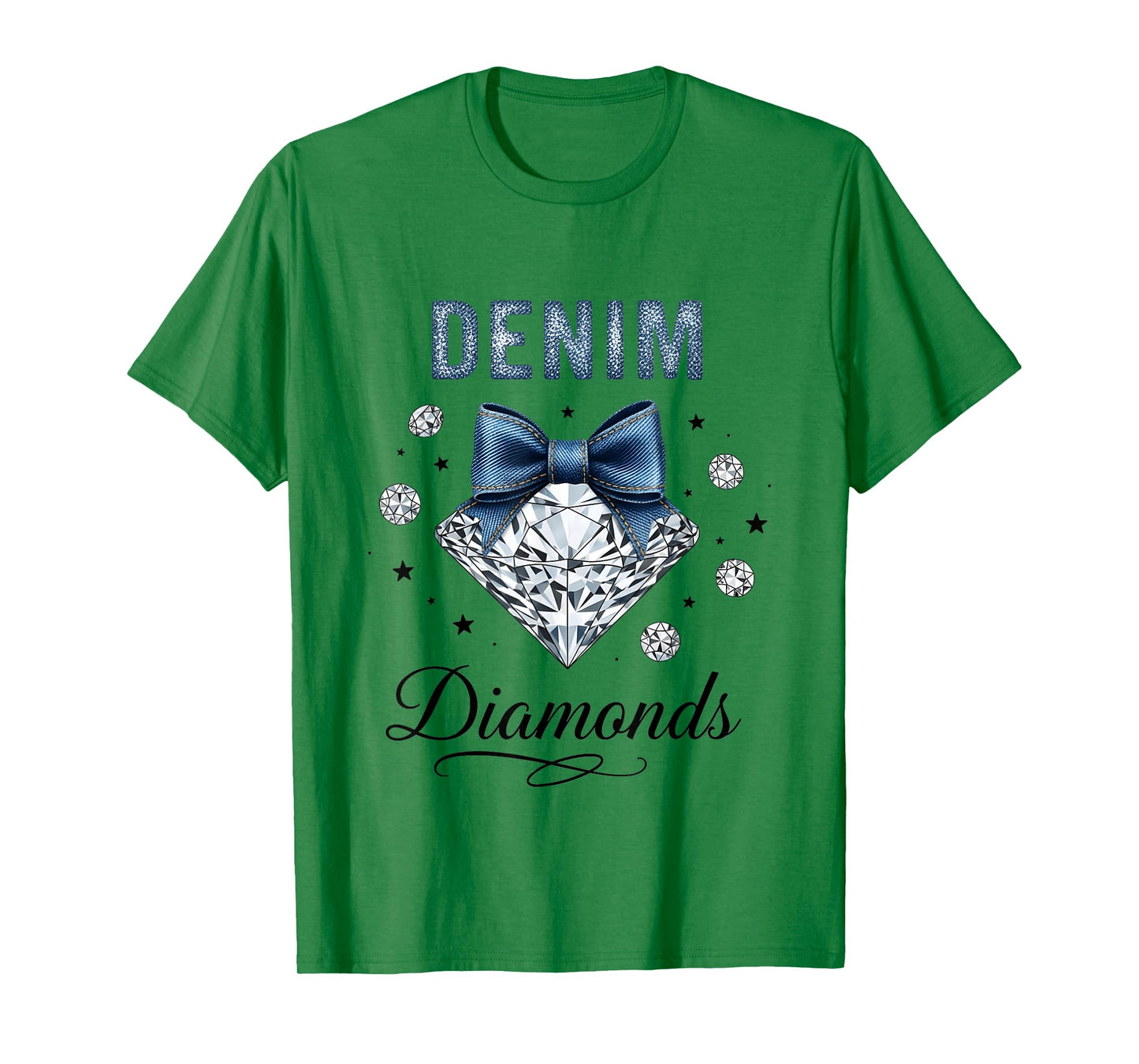 Denim and Diamonds Western Graphic Tee for Girls Women T-Shirt