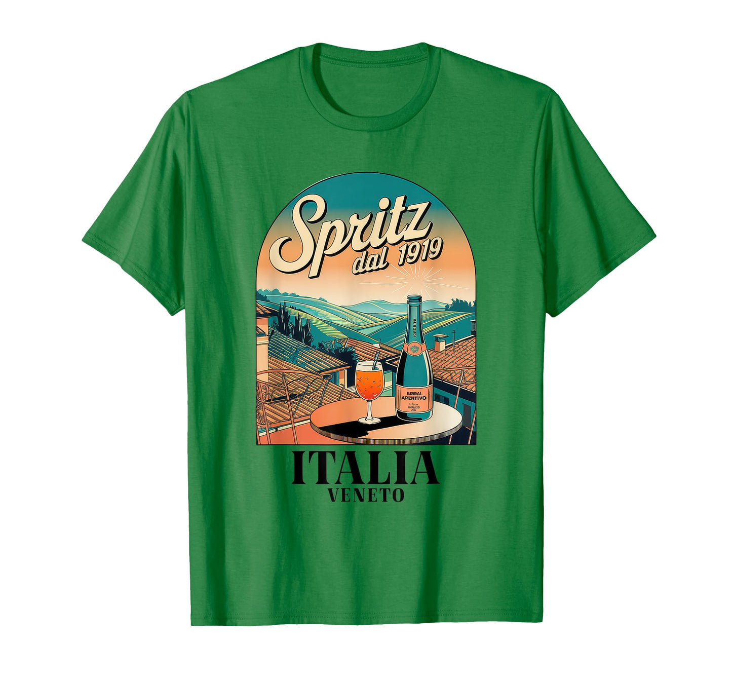 Spritz Veneto Tshirt Italia Vintage Orange Wine Cocktail T-Shirt