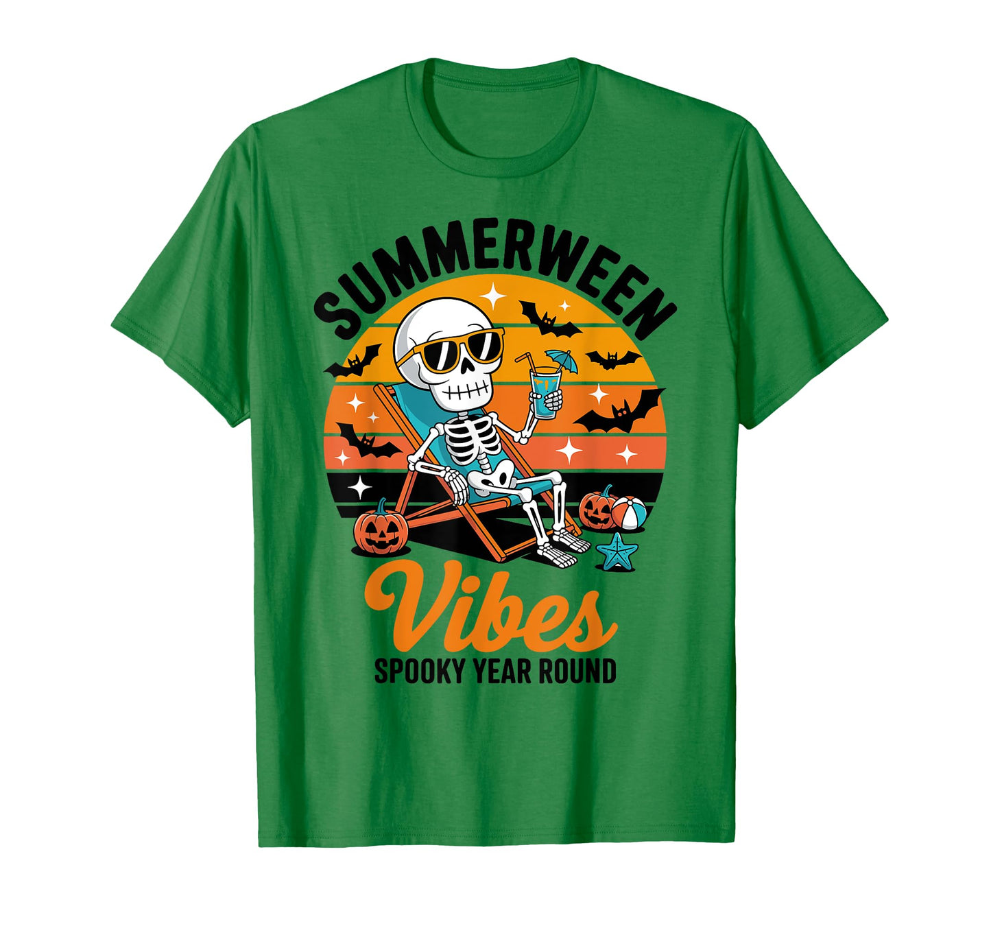 Summerween Vibes Spooky Year Round Halloween Spooky Summer T-Shirt