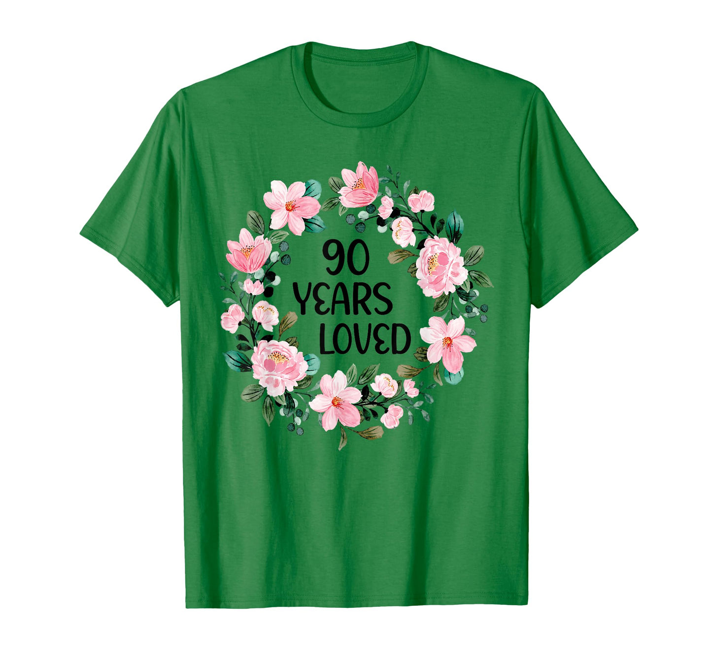 90 Years Loved Women Men 90 Years Old Cool 90th Birthday T-Shirt