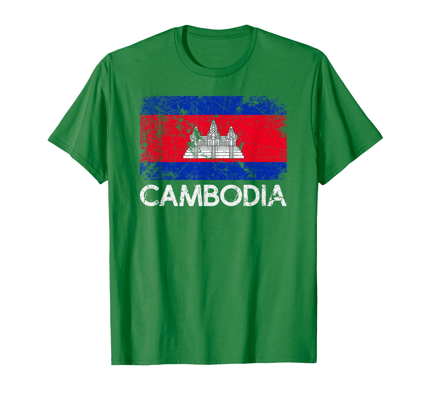 Cambodian Flag T-Shirt | Vintage Made In Cambodia Gift T-Shirt