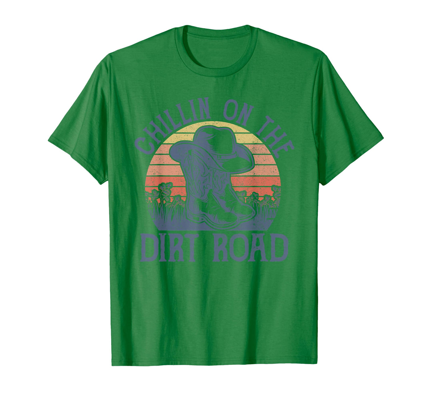 Chillin On The Dirt Road Cowboy Hat Country Music T-Shirt