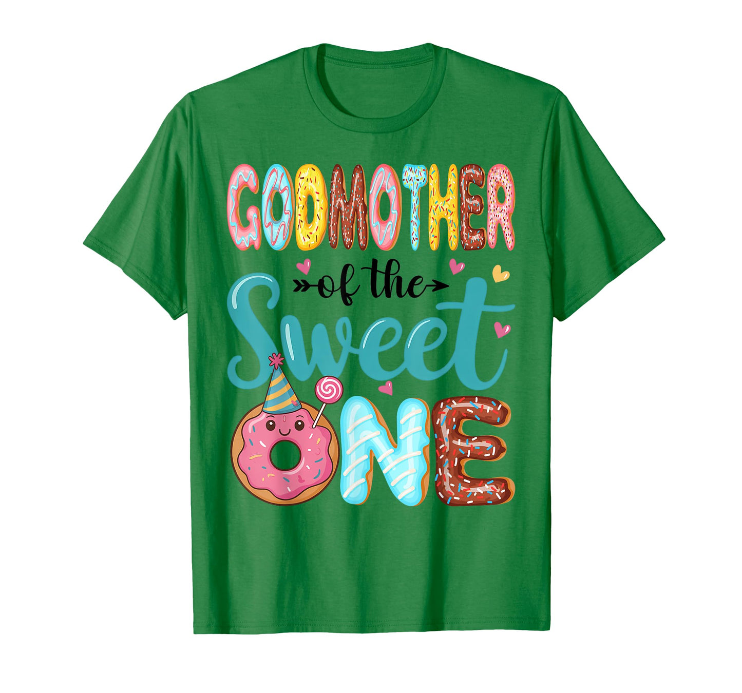 GodMother Of The Sweet One 1st Birthday Girl Donut Party T-Shirt