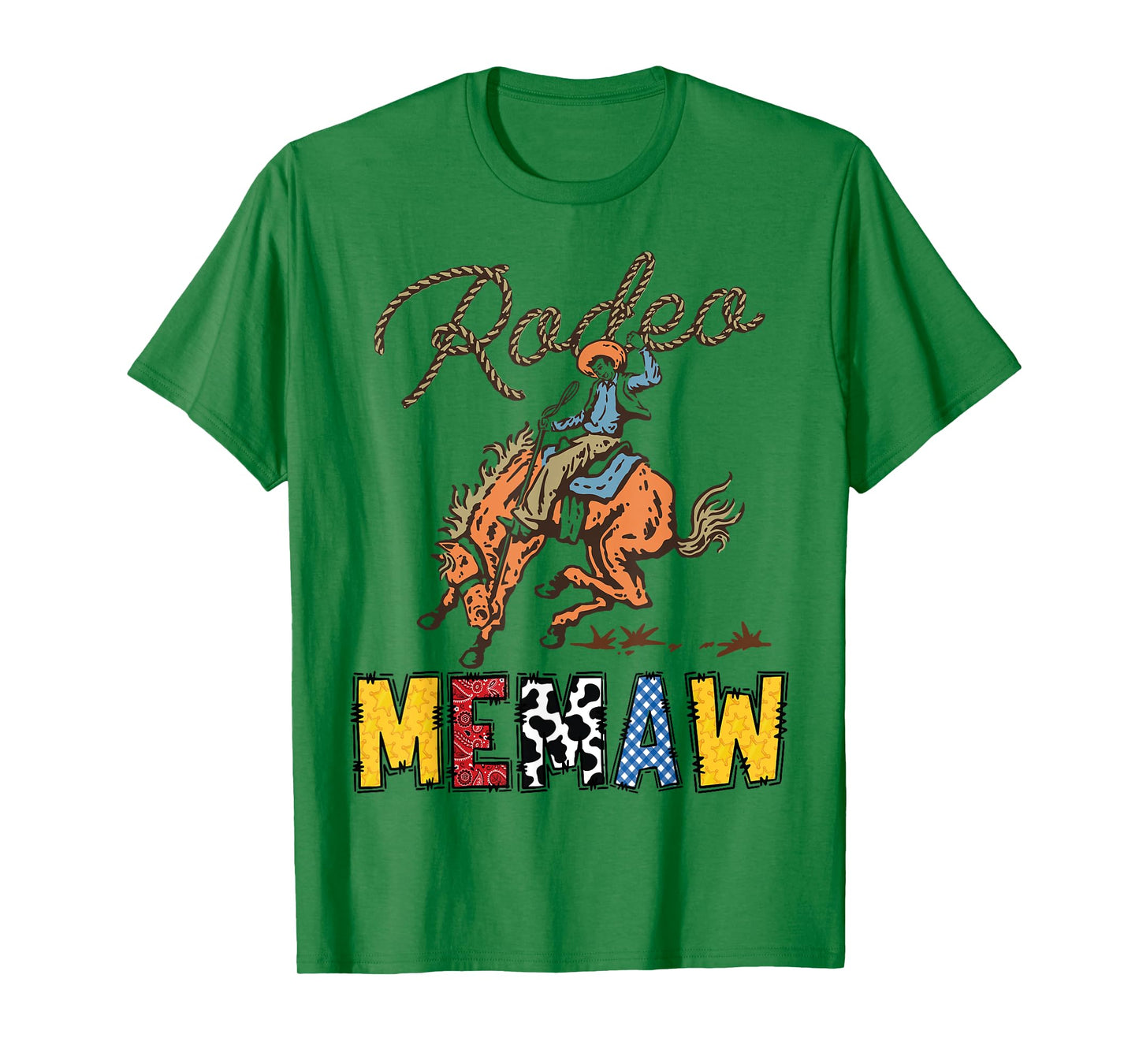 Rodeo Memaw Cowboy Cowgirl Birthday Family Matching T-Shirt