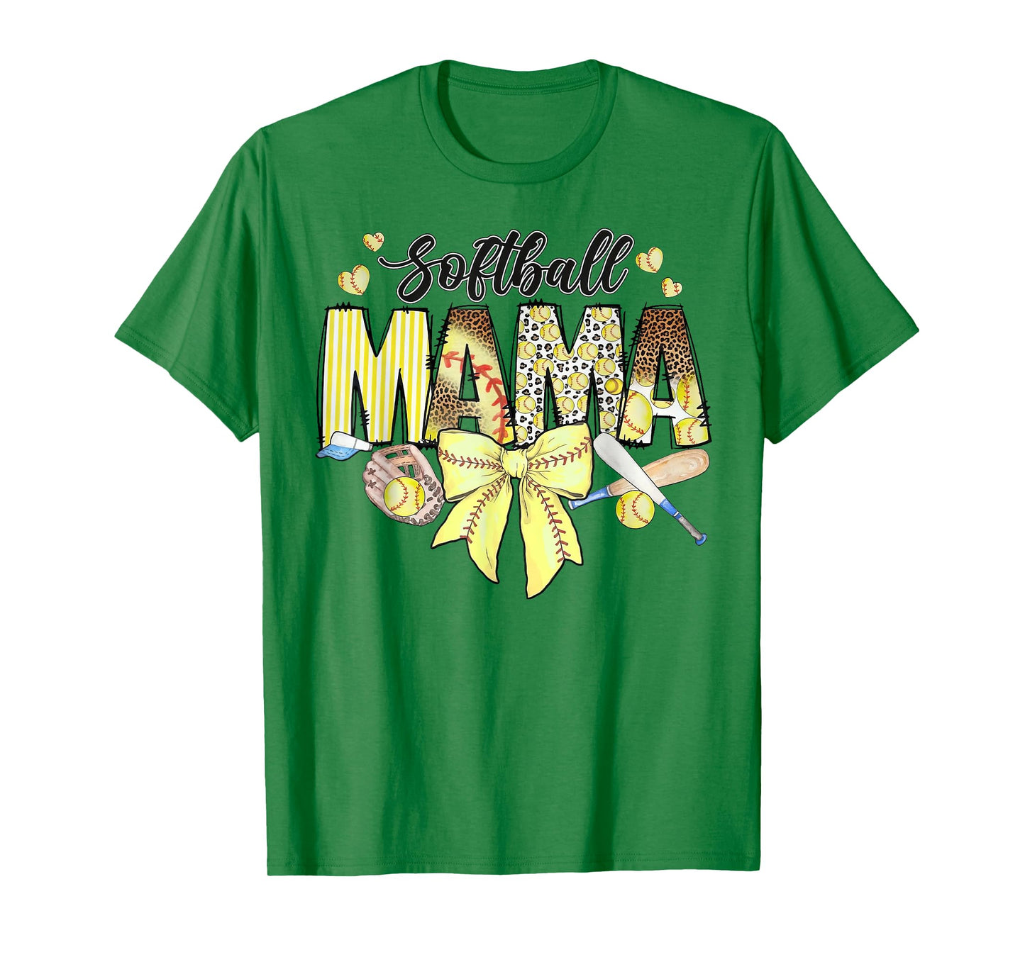 Softball Coquette Bow Softball Mom Mothers Day Softball Mama T-Shirt