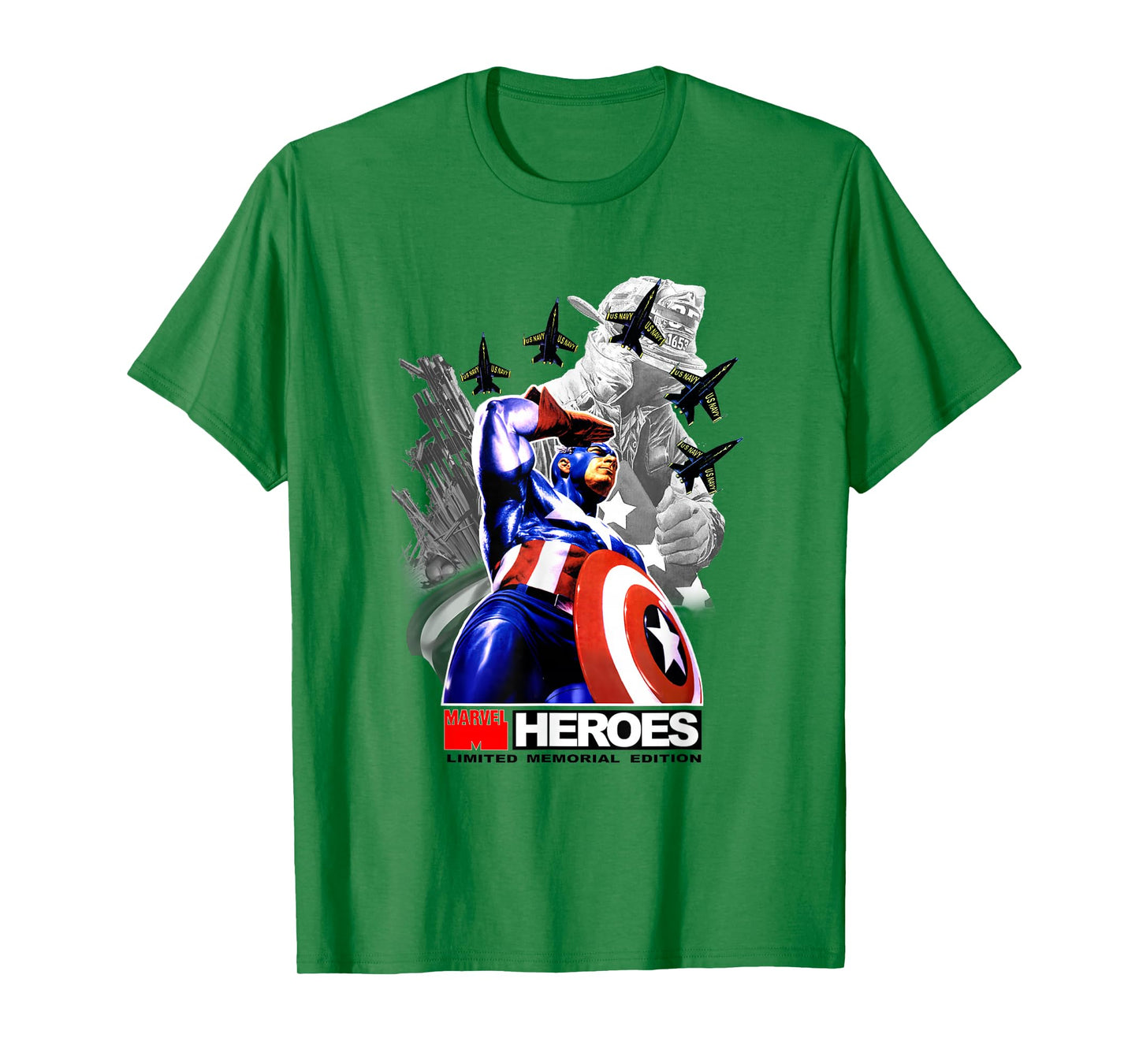 Marvel Captain America New York Heroes Memorial Tribute T-Shirt