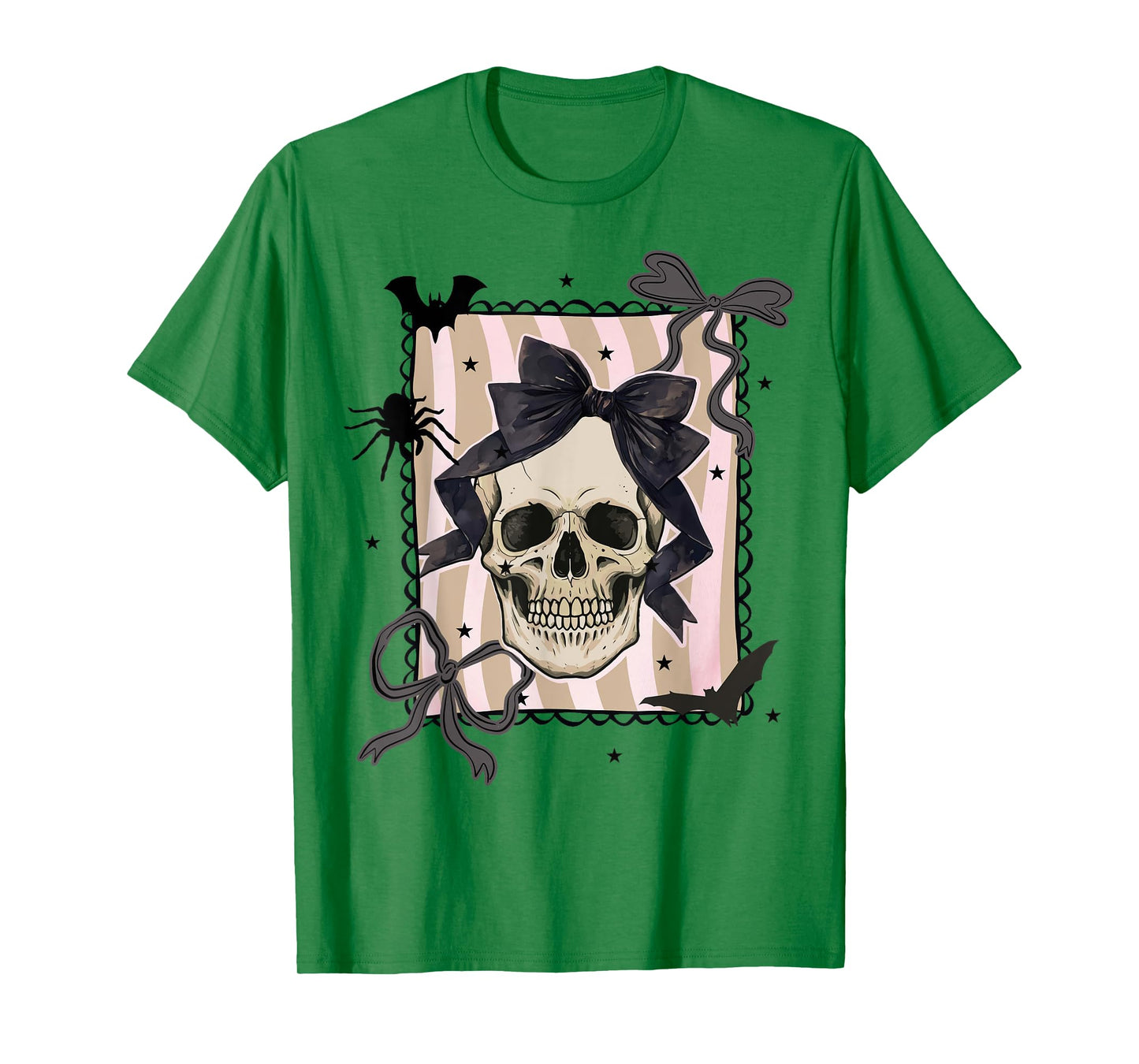 Halloween Coquette Bows Gothic Skull Girly Spooky Season T-Shirt