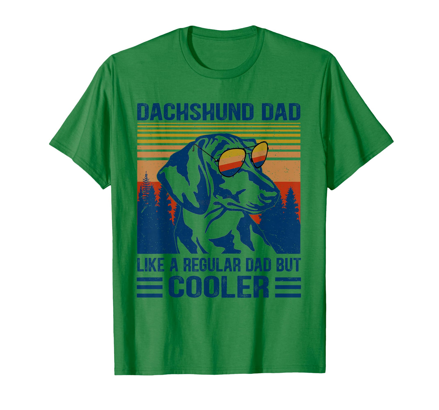 Vintage Dachshund Dad Like A Regular Dad But Cooler Funny T-Shirt