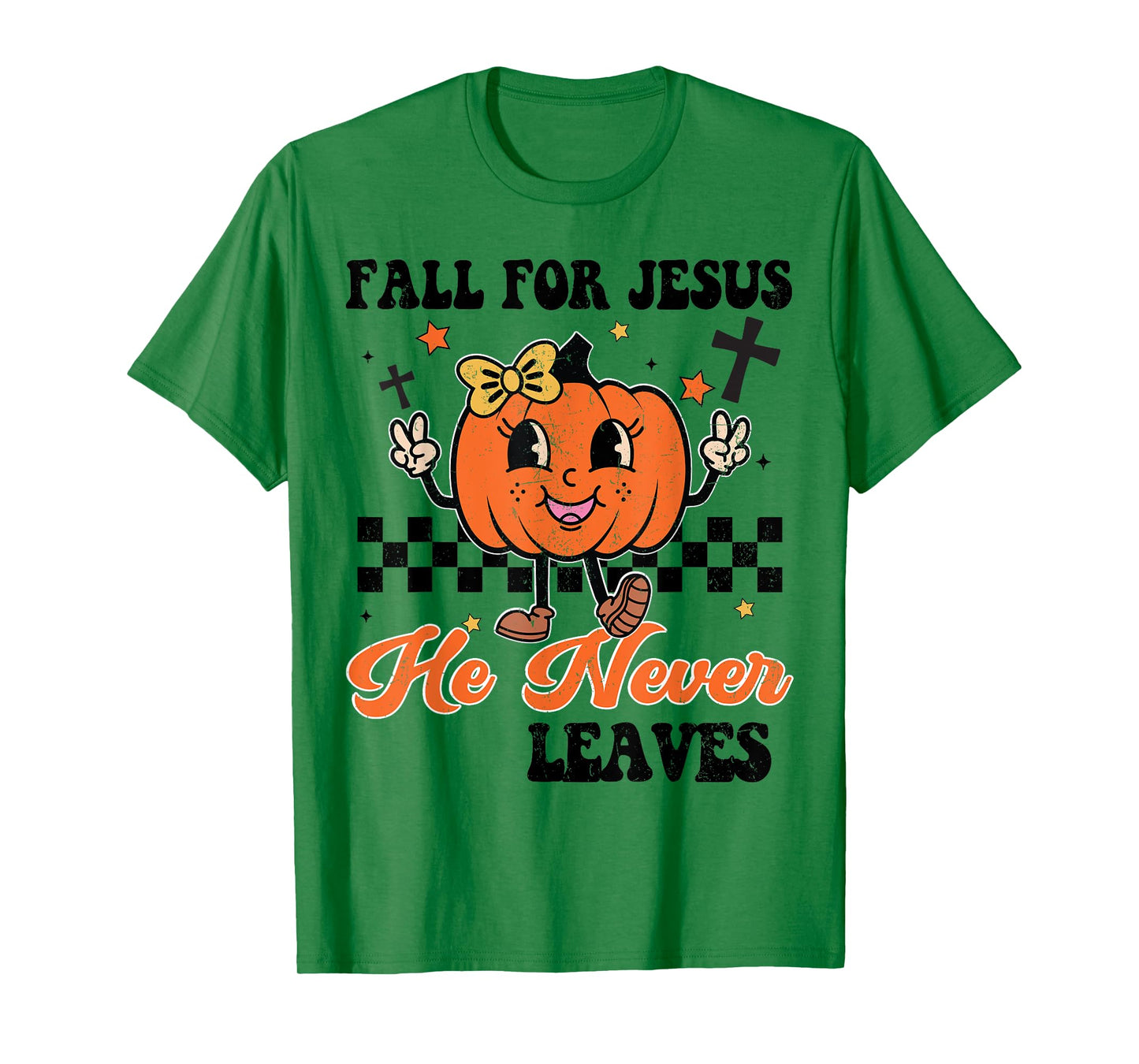 Christian Halloween Fall For Jesus Never Leaves Girl Toddler T-Shirt