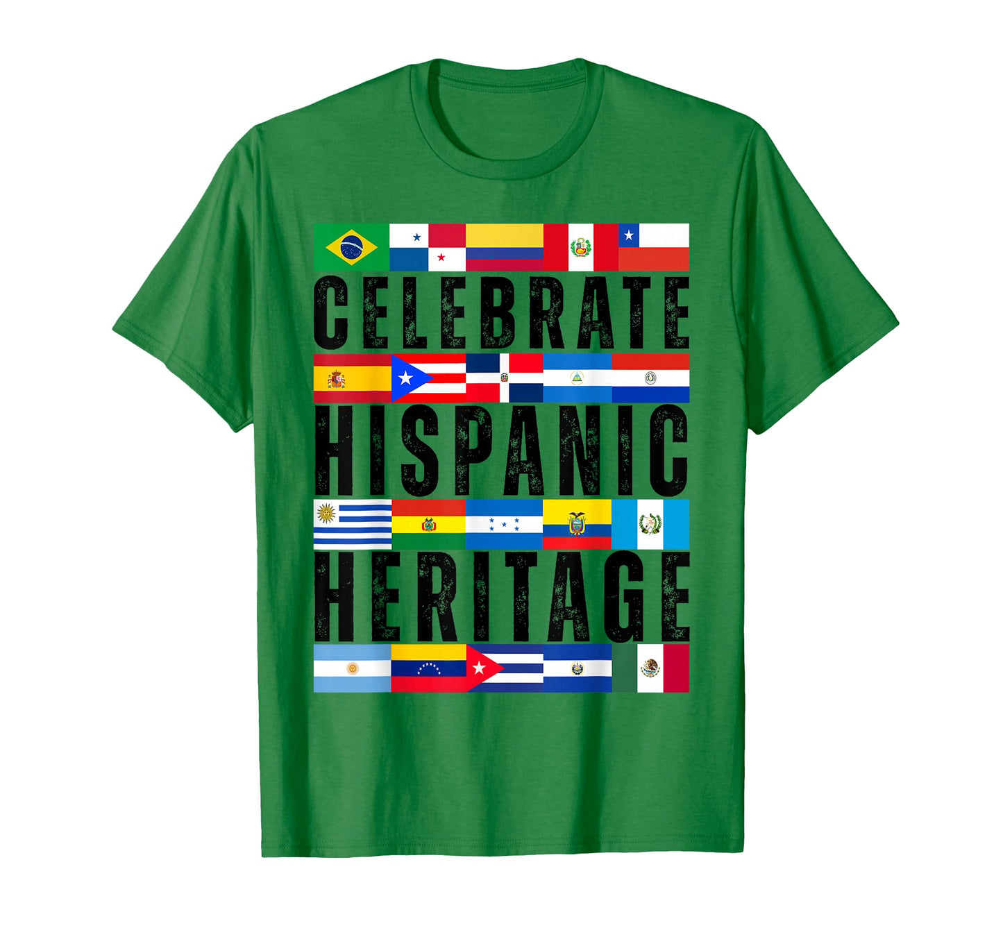 Hispanic Countries Flags Celebrate Hispanic Heritage Month T-Shirt