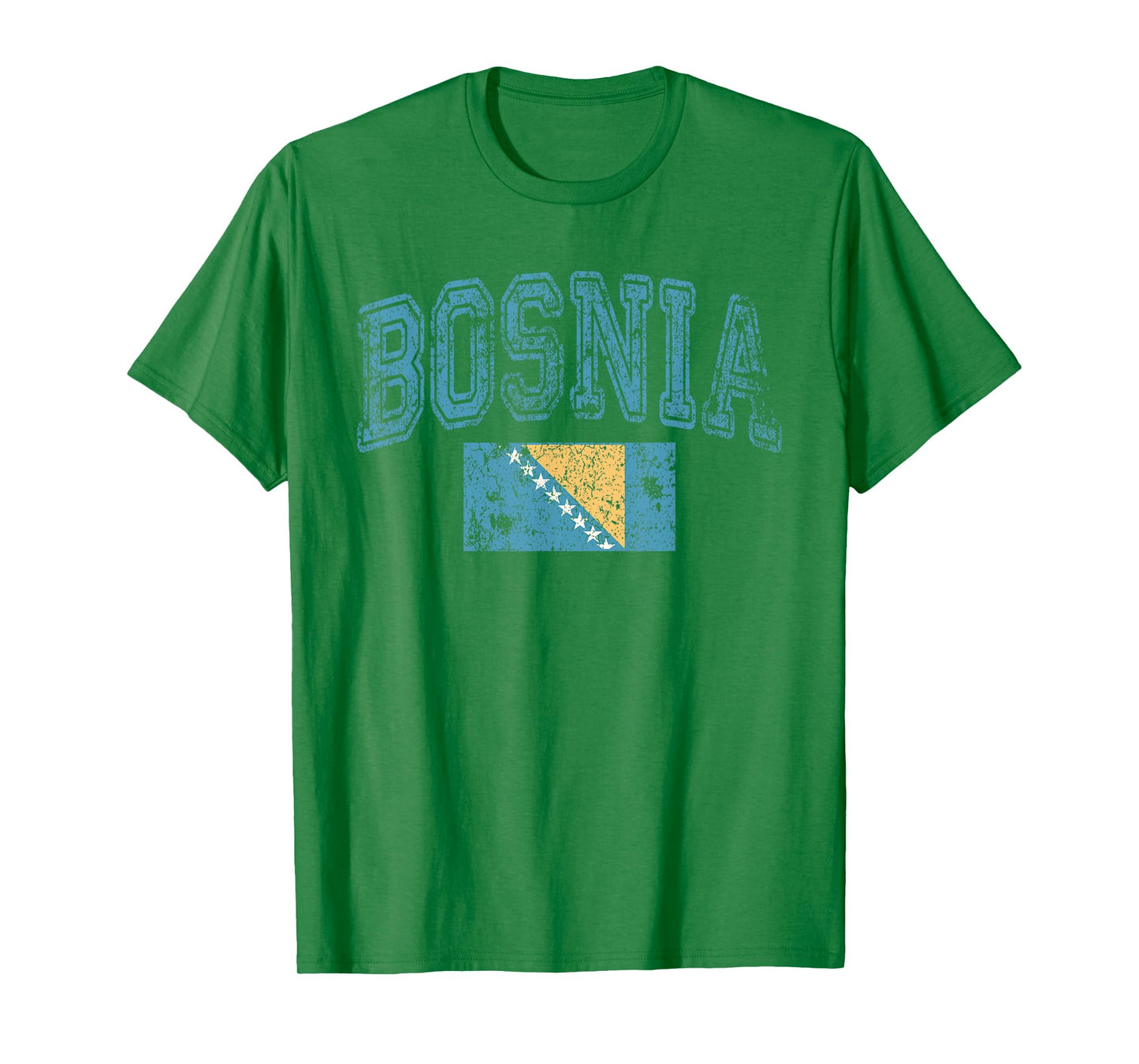 Vintage Retro Faded Bosnia and Herzegovina Flag Bosnian T-Shirt
