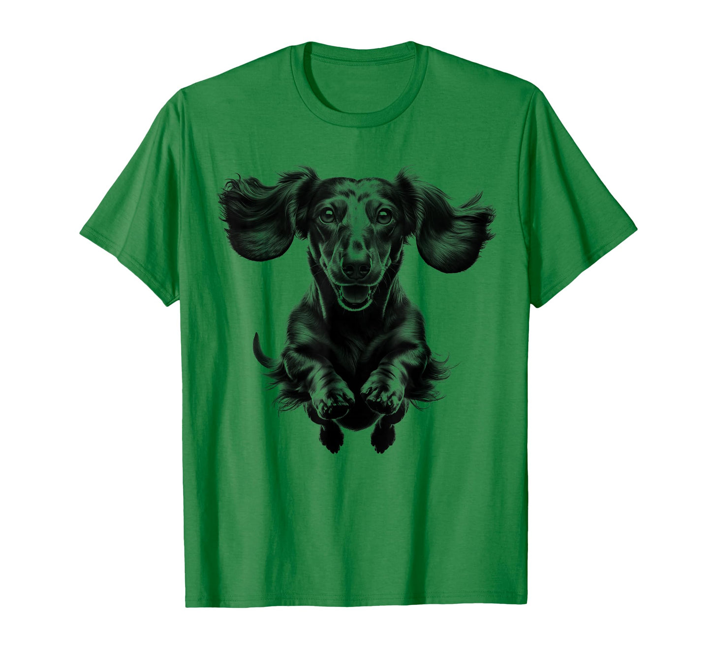 Funny Dachshund in Jump as a Cool Portrait T-Shirt