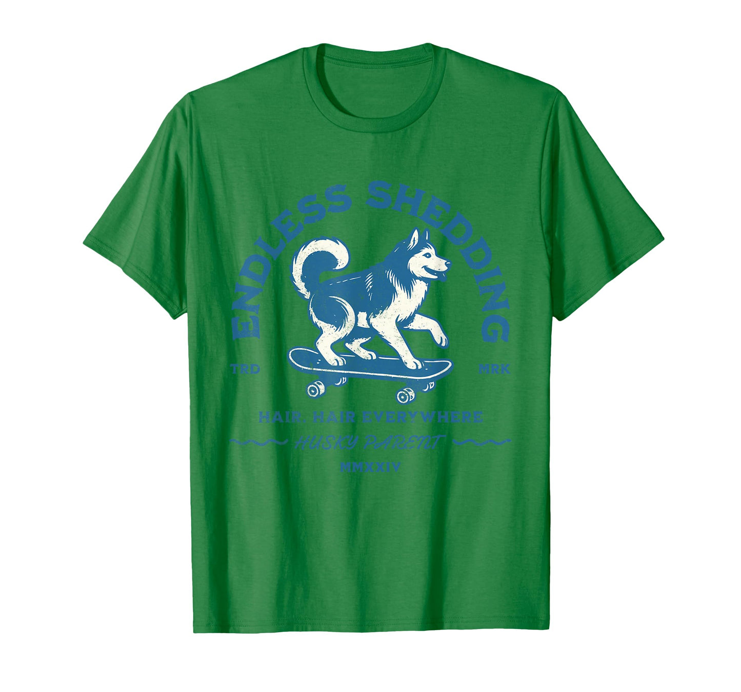 Siberian Husky Funny Skating Shedding Dog Pet Parent T-Shirt for Men Women