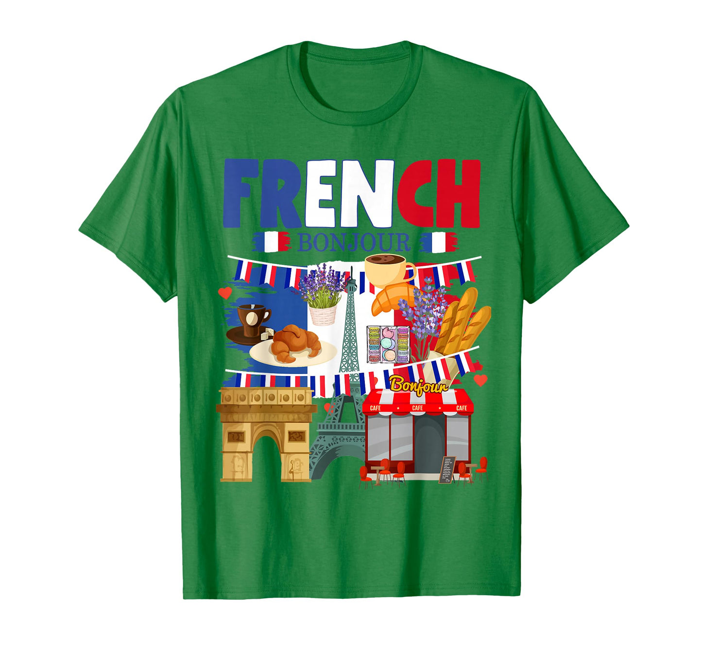 France Flag Outfit Idea For Kids French Flag & Lavender T-Shirt