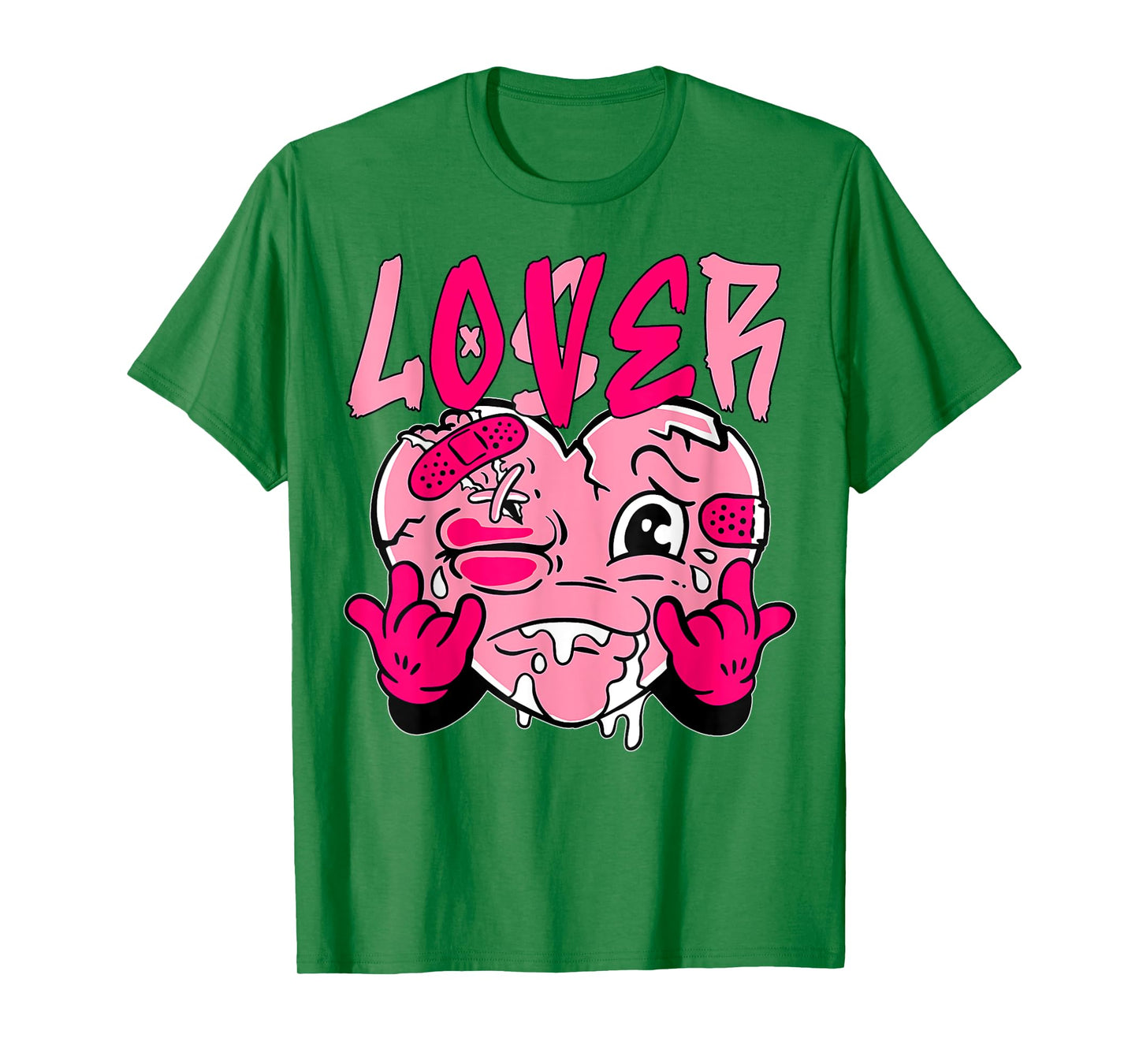Pink Loser Lover Pink Drip Heart Matching Tee For Men Women T-Shirt