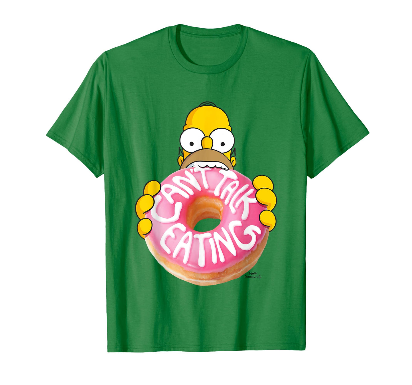 The Simpsons Homer Can't Talk Eating Donut T-Shirt