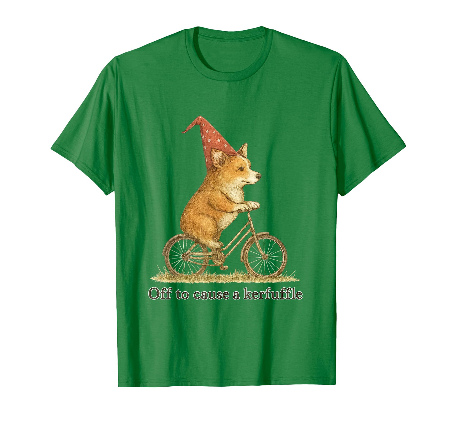 Off to Cause a Kerfuffle Funny Corgi Chaos T-Shirt
