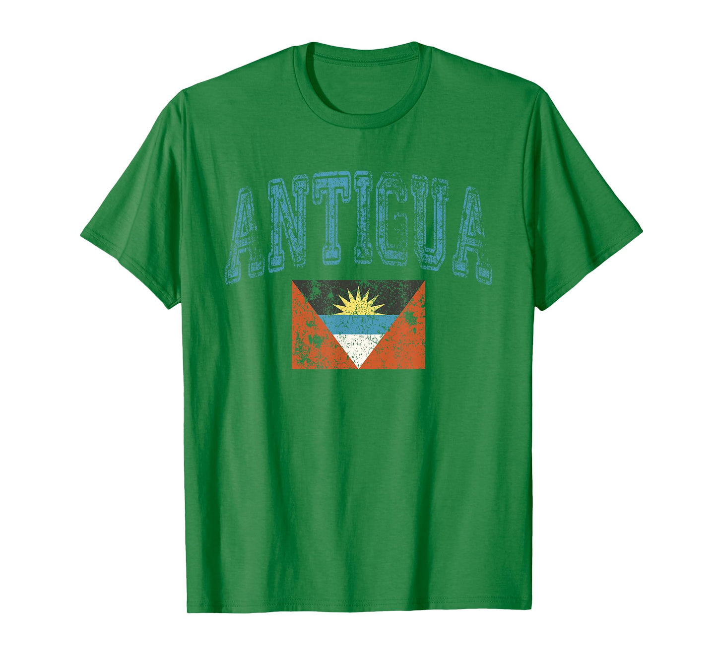 Vintage Retro Faded Antigua and Barbuda Flag T-Shirt