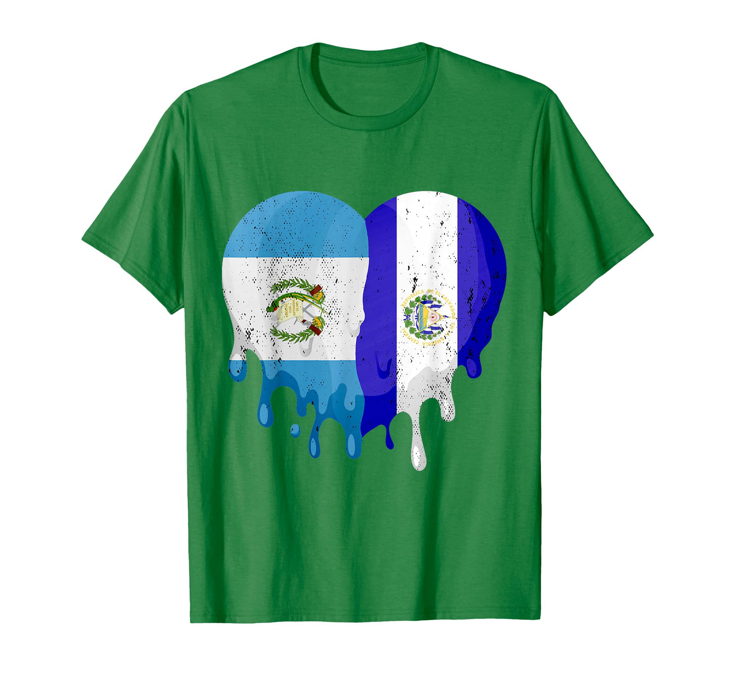 Guatemala El Salvador Flag Heart Grown Patriot Country T-Shirt