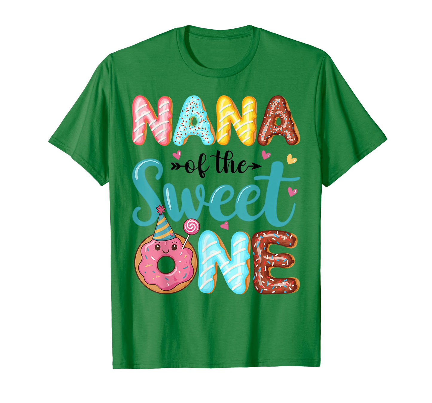 Nana Of The Sweet One 1st Birthday Girl Donut Party T-Shirt