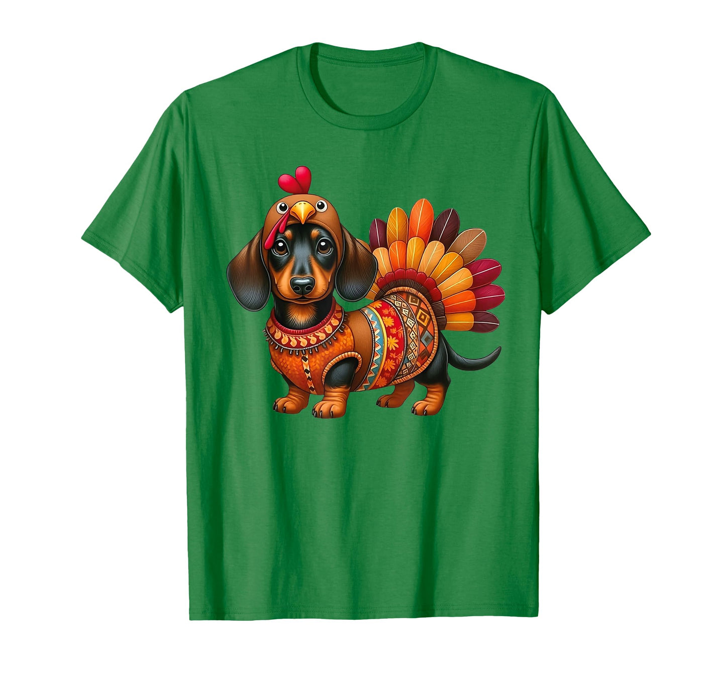 Cute Thanksgiving Turkey Weiner Dachshund Dog Costume T-Shirt