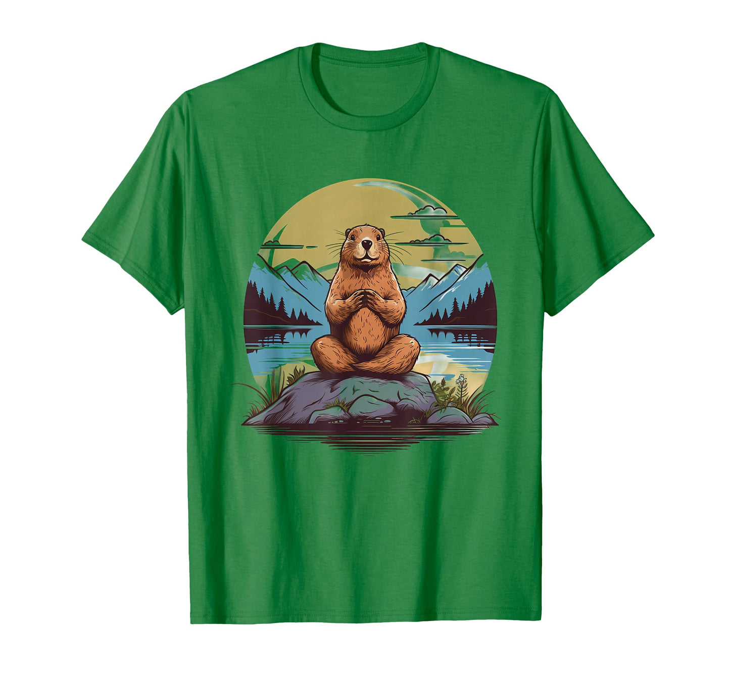 Groundhog Meditation Yoga T-Shirt