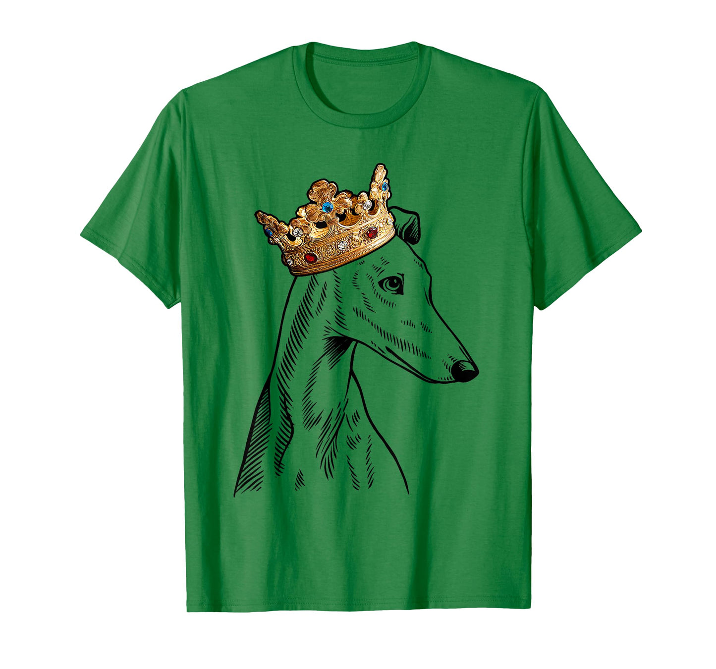 Greyhound Dog Wearing Crown T-Shirt