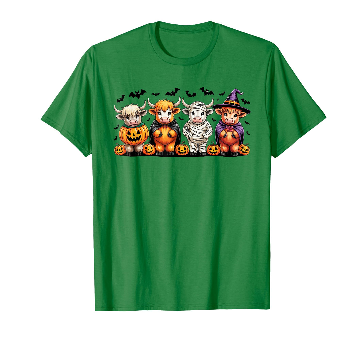 Halloween Highland Cow Witchy Cow Spooky Pumpkin Hello Fall T-Shirt