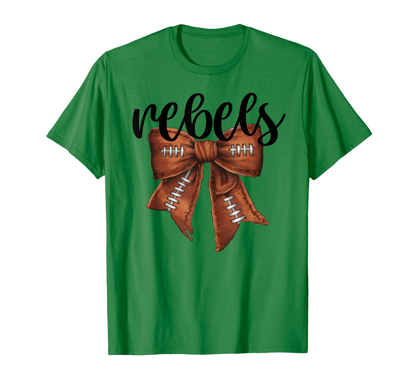 Rebels Football Bow School Spirit Team Mascot Game Night T-Shirt