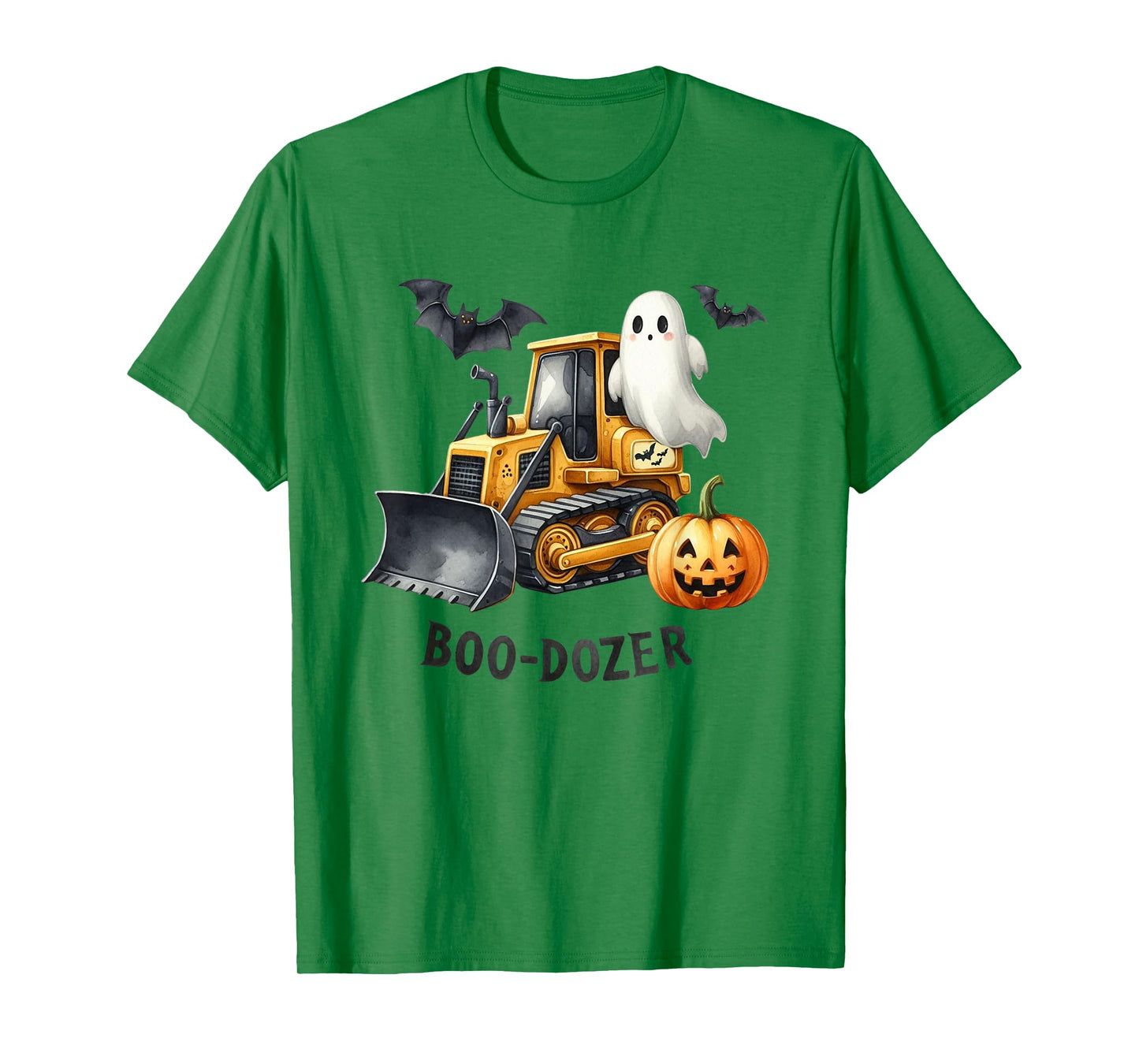 Halloween Bulldozer Construction Trucks Ghost Halloween Kids T-Shirt