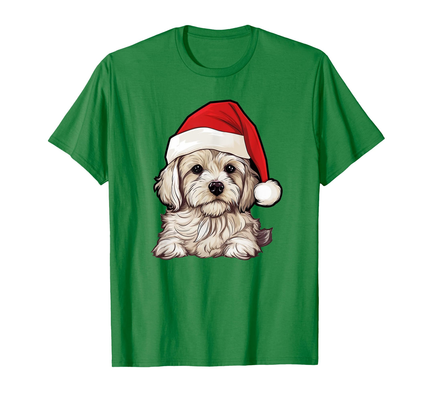 Cavachon Santa Hat Christmas Dog Lovers Gift Mom Dad Xmas Men Women Kids T-Shirt
