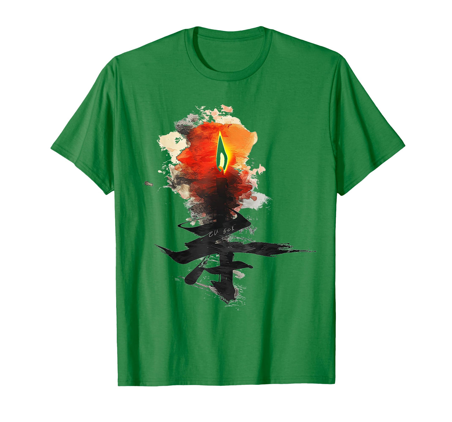 Anime Manga Abstract Motif Drawing Illustration Flame Anime T-Shirt