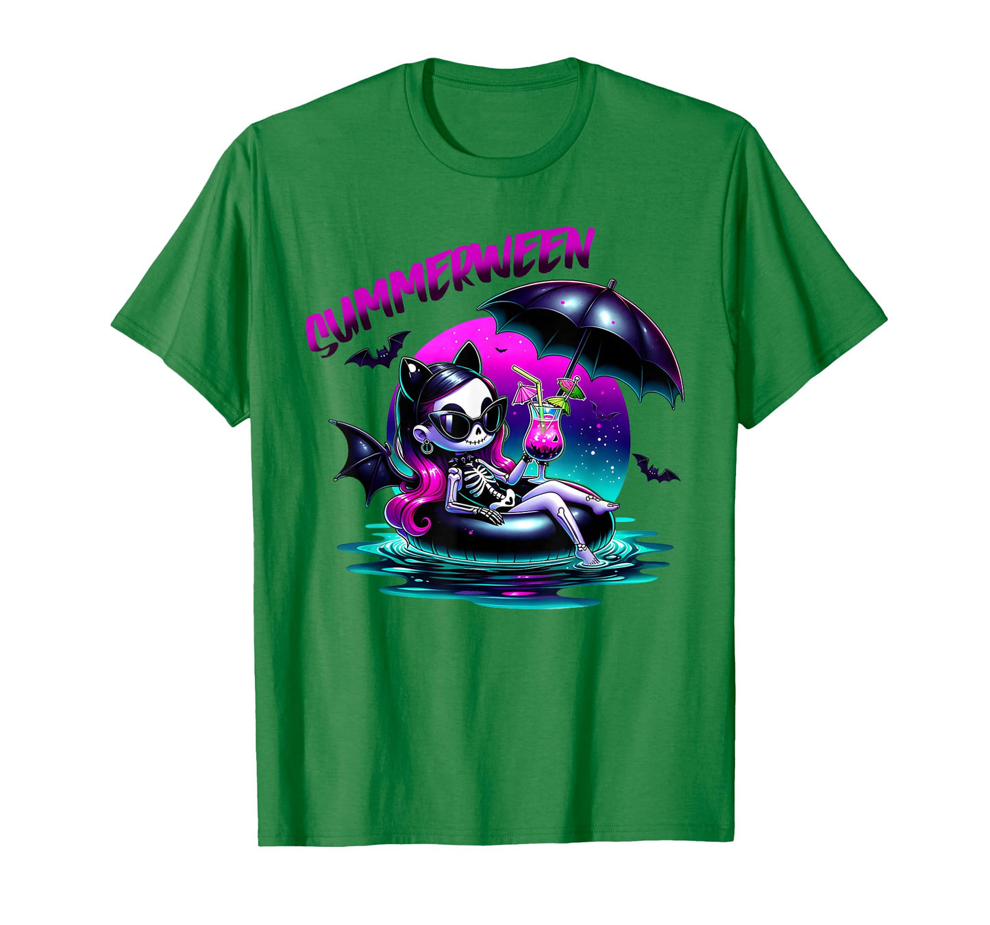 Summerween Ghost Summer Halloween Vibes Girls Women T-Shirt