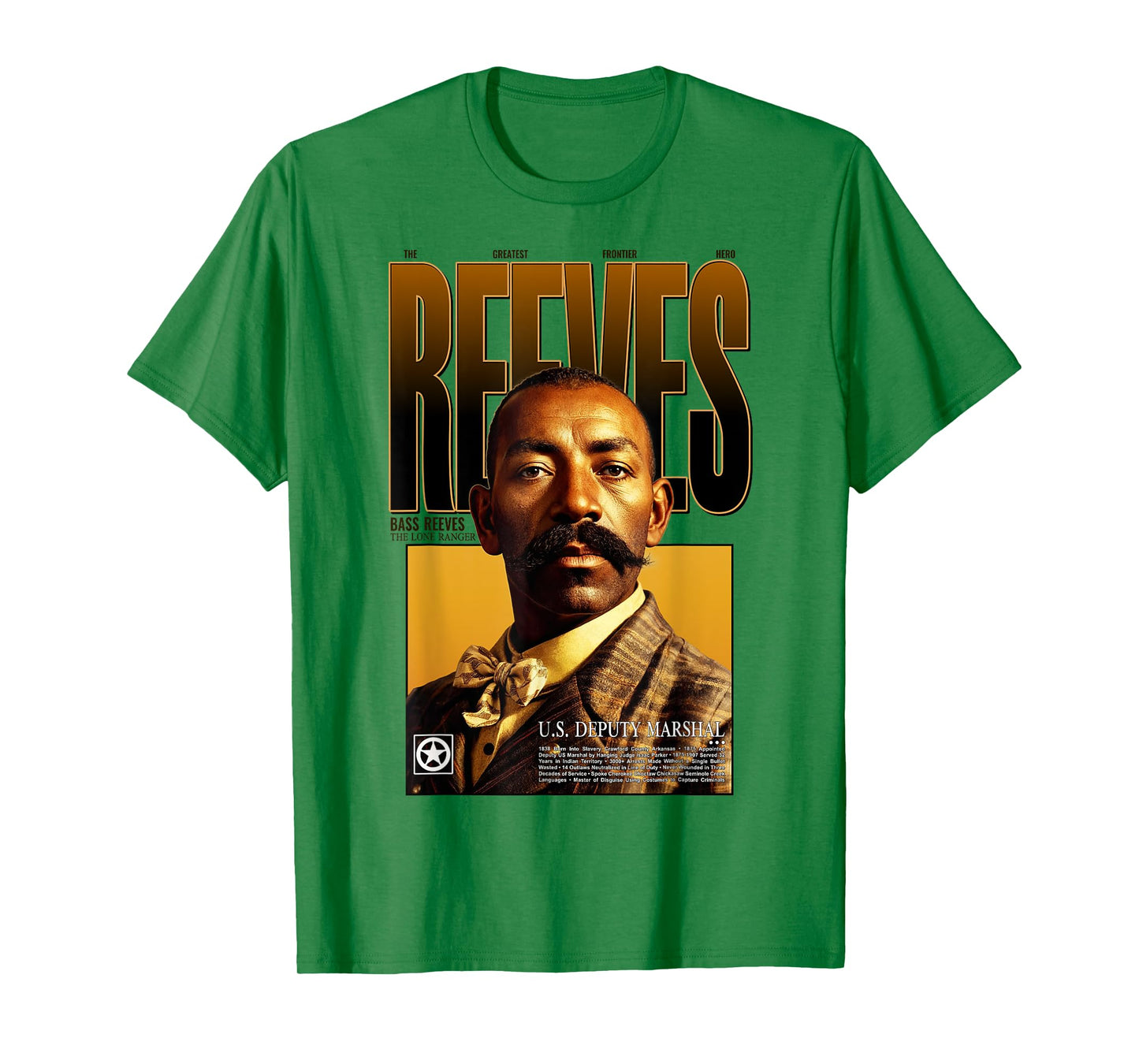 Bass Reeves Western Lawman African American Black Icon T-Shirt