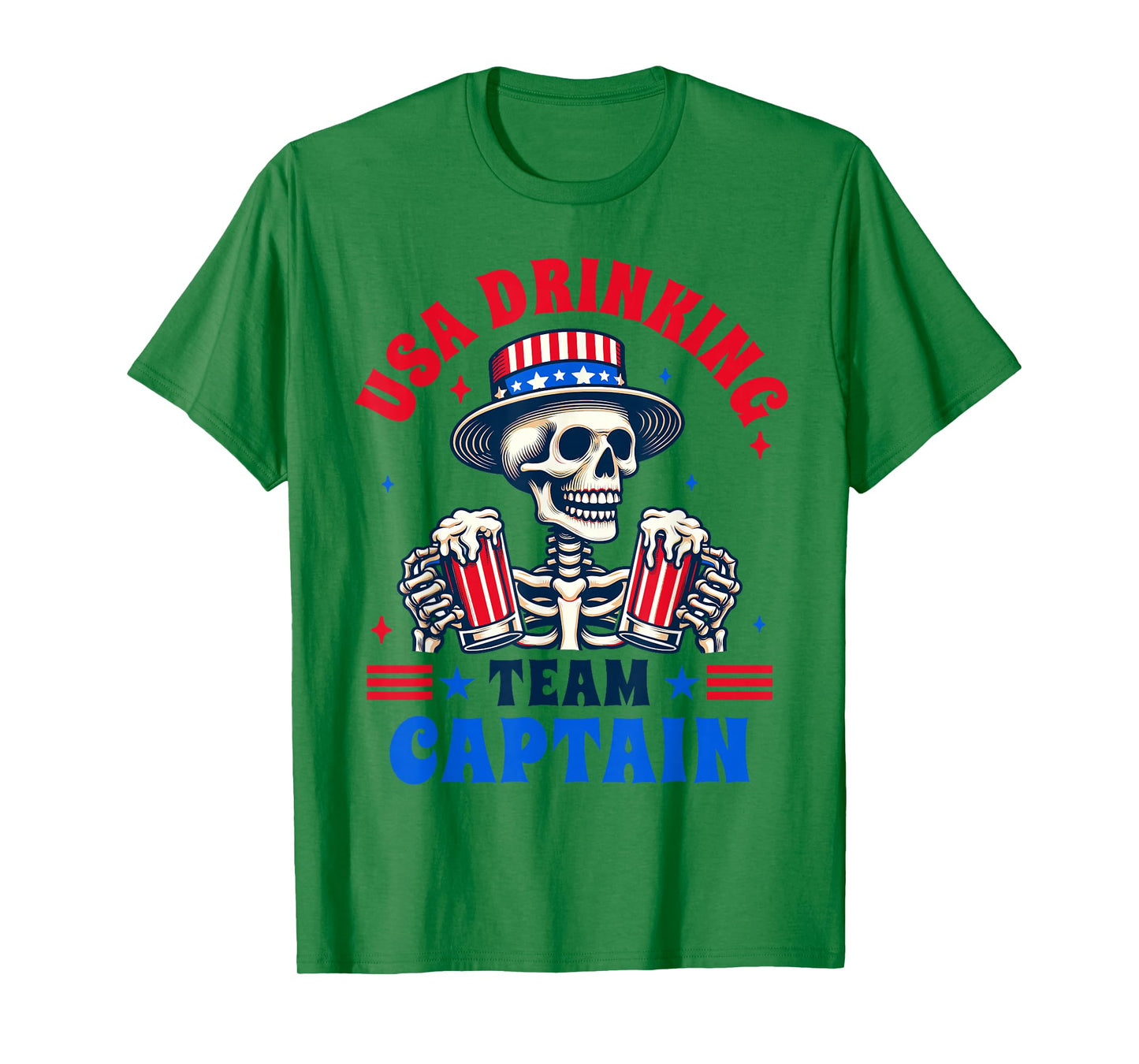 4th Of July Beer Drinking Lover USA Drinking Team Captain T-Shirt