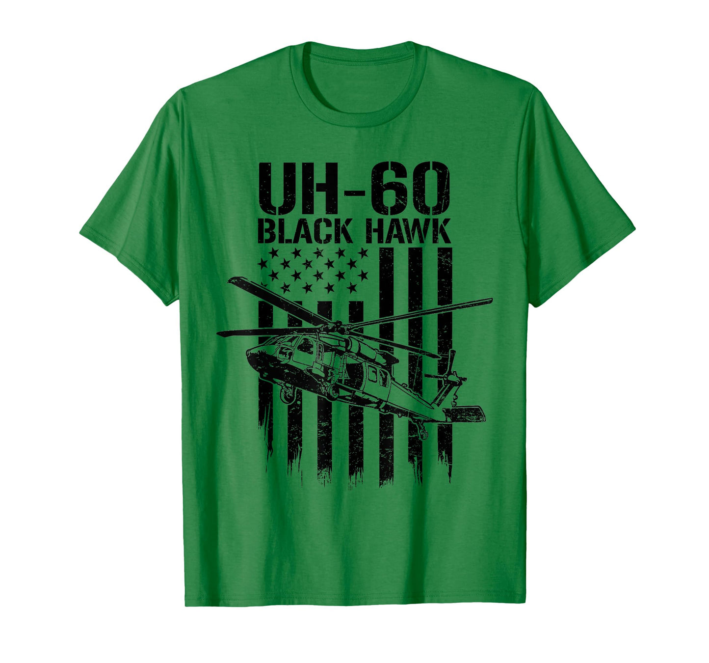 UH-60 Black Hawk Flag American Military Helicopter Aircraft T-Shirt