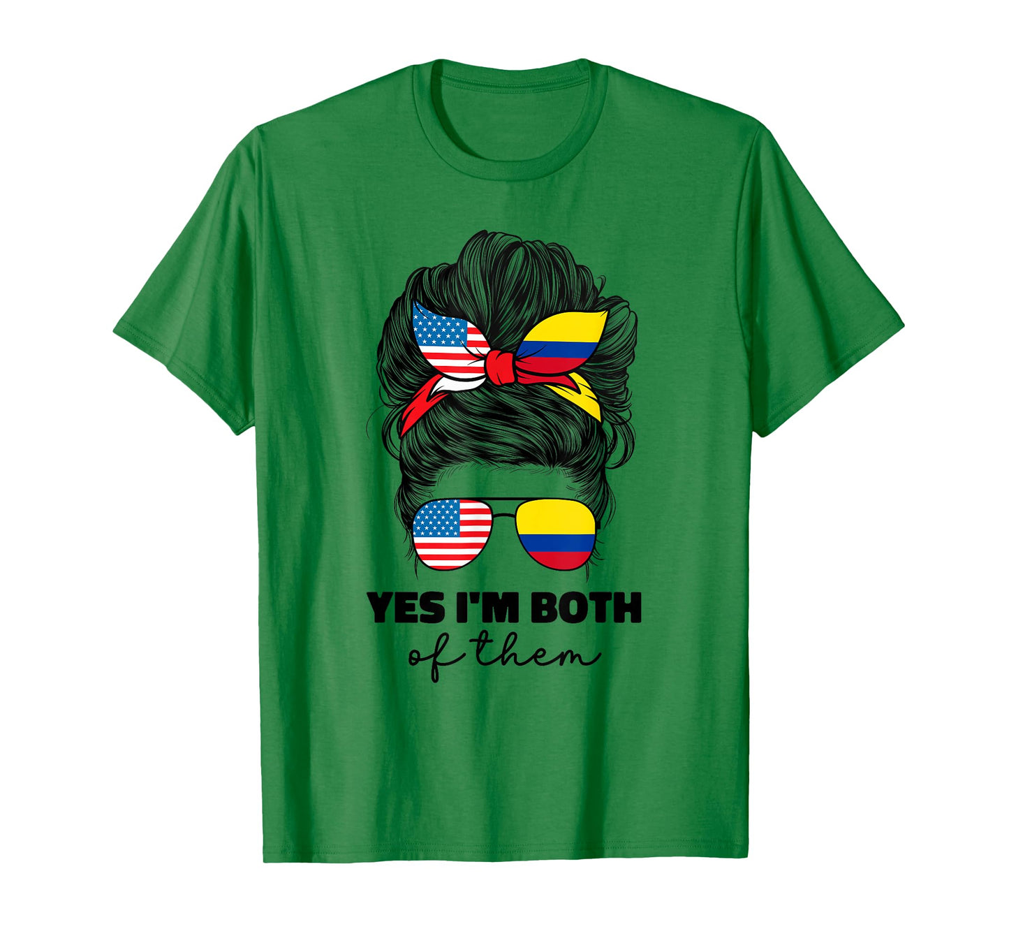 Half Colombian Half American Usa America Colombia Flag Girl T-Shirt