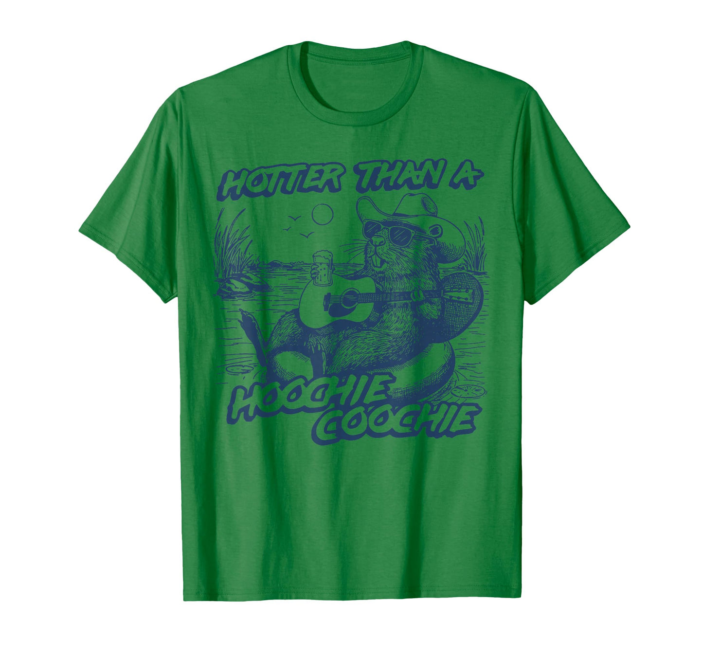 Hotter Than A Hoochie Beaver Coochie Viral Summer Vibes T-Shirt
