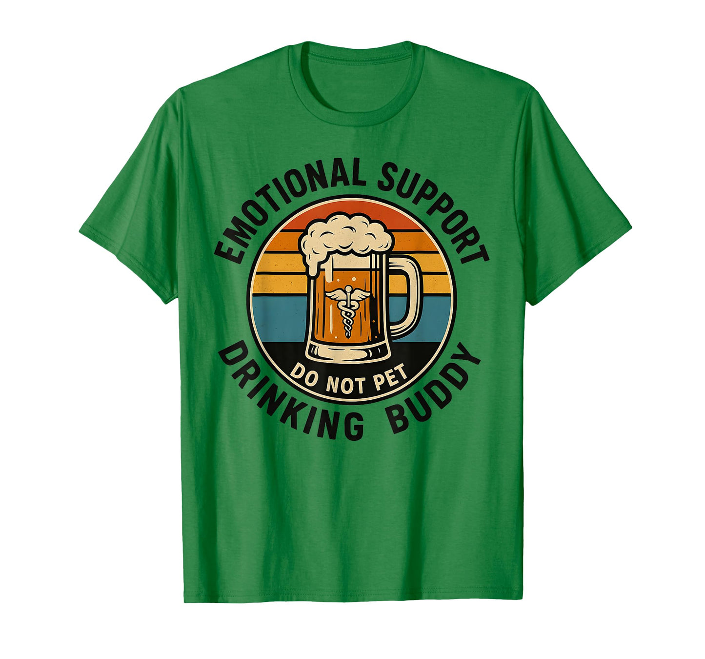 Emotional Support Drinking Buddy Retro Beer Humor T-Shirt