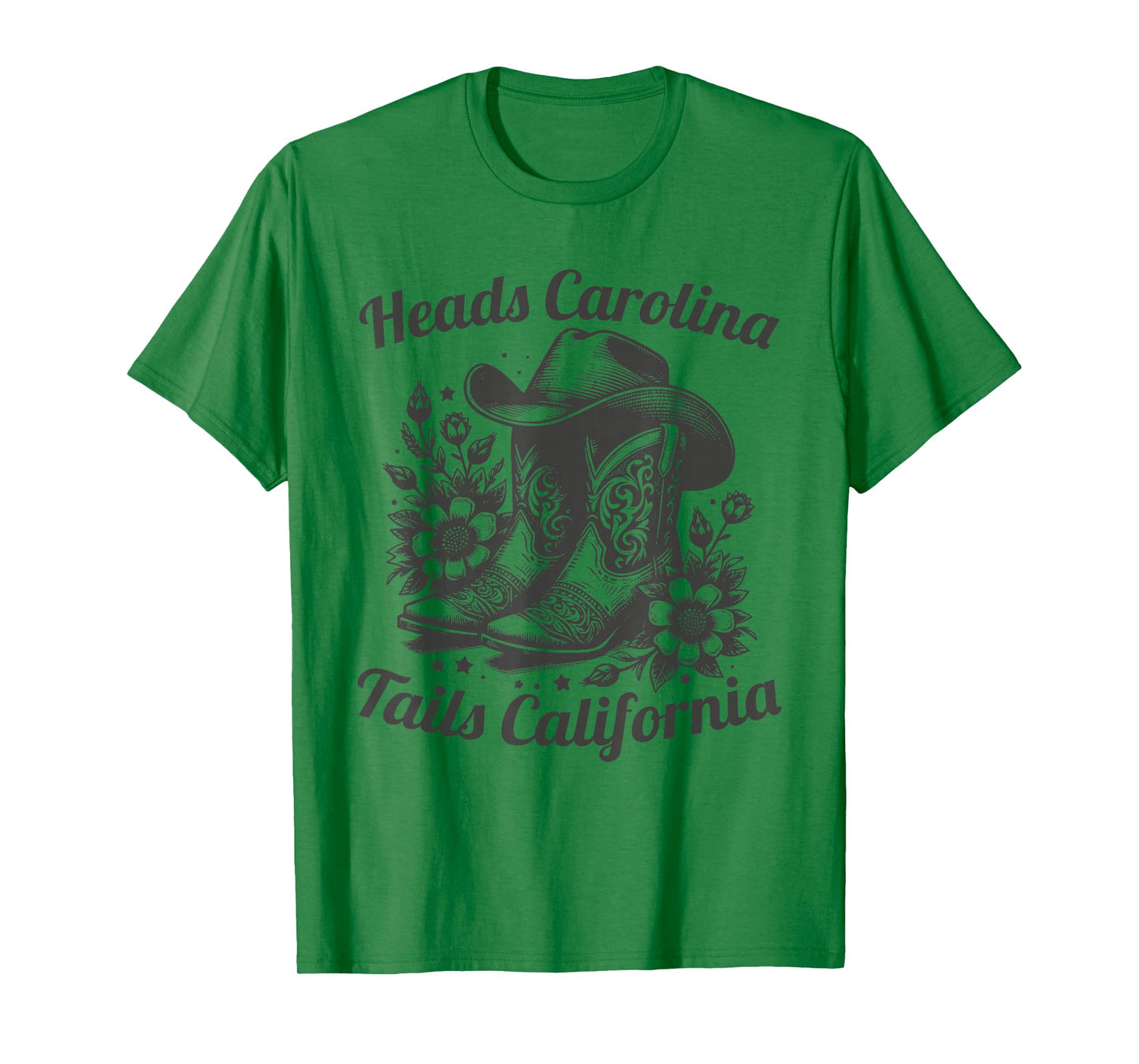 Heads Carolina Tail California Retro Vintage T-Shirt