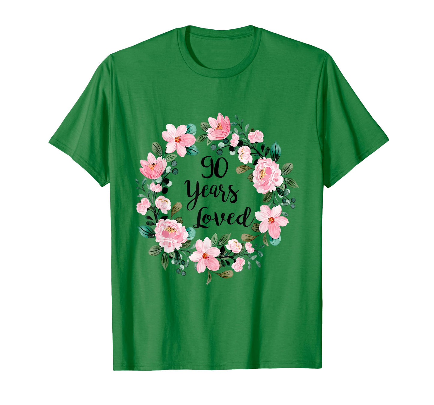 90 Years Loved Men Women 90 Years Old Cool 90th Birthday T-Shirt