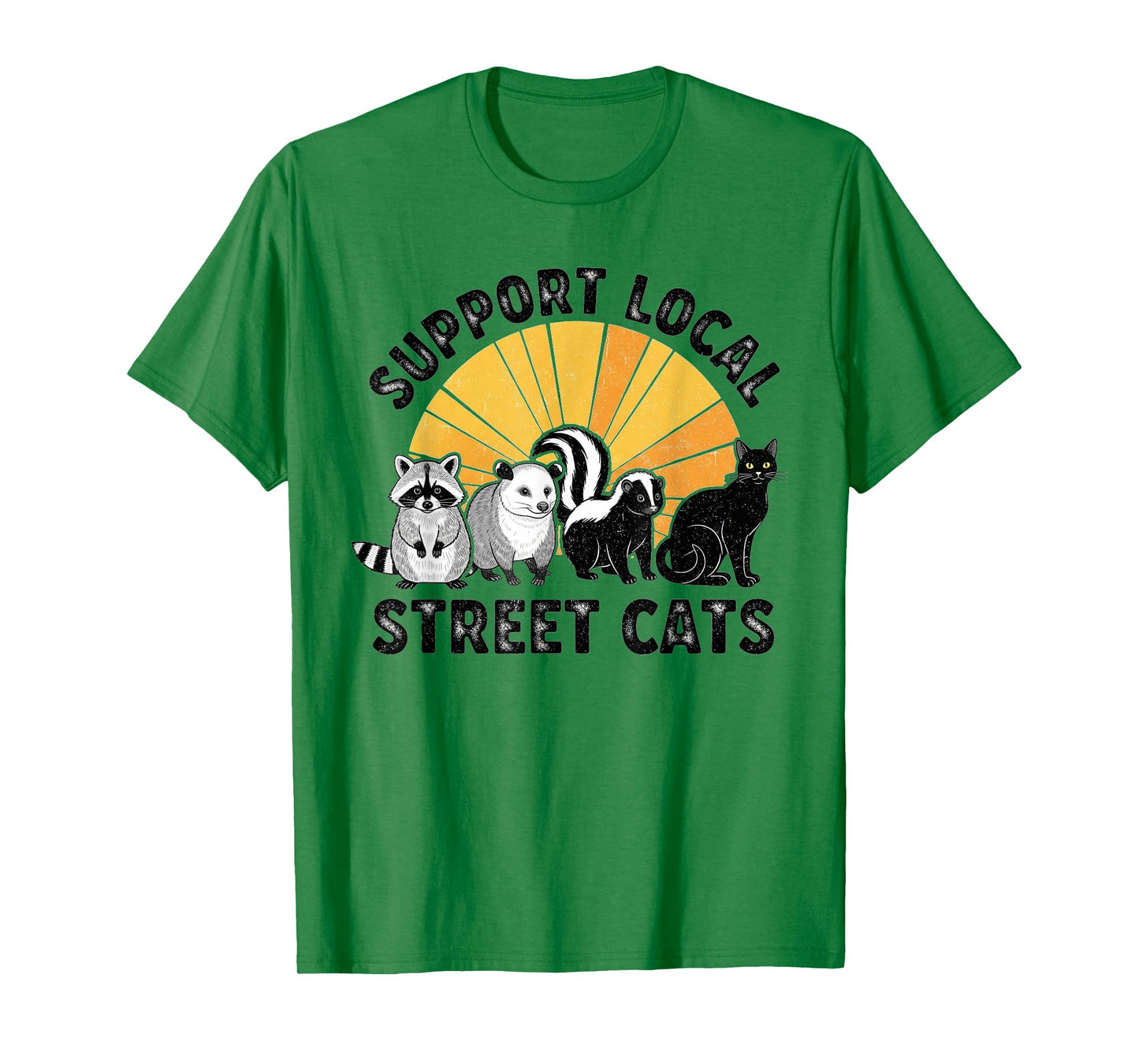Support Local Street Cats Team Trash Opossum Raccoon Rat T-Shirt