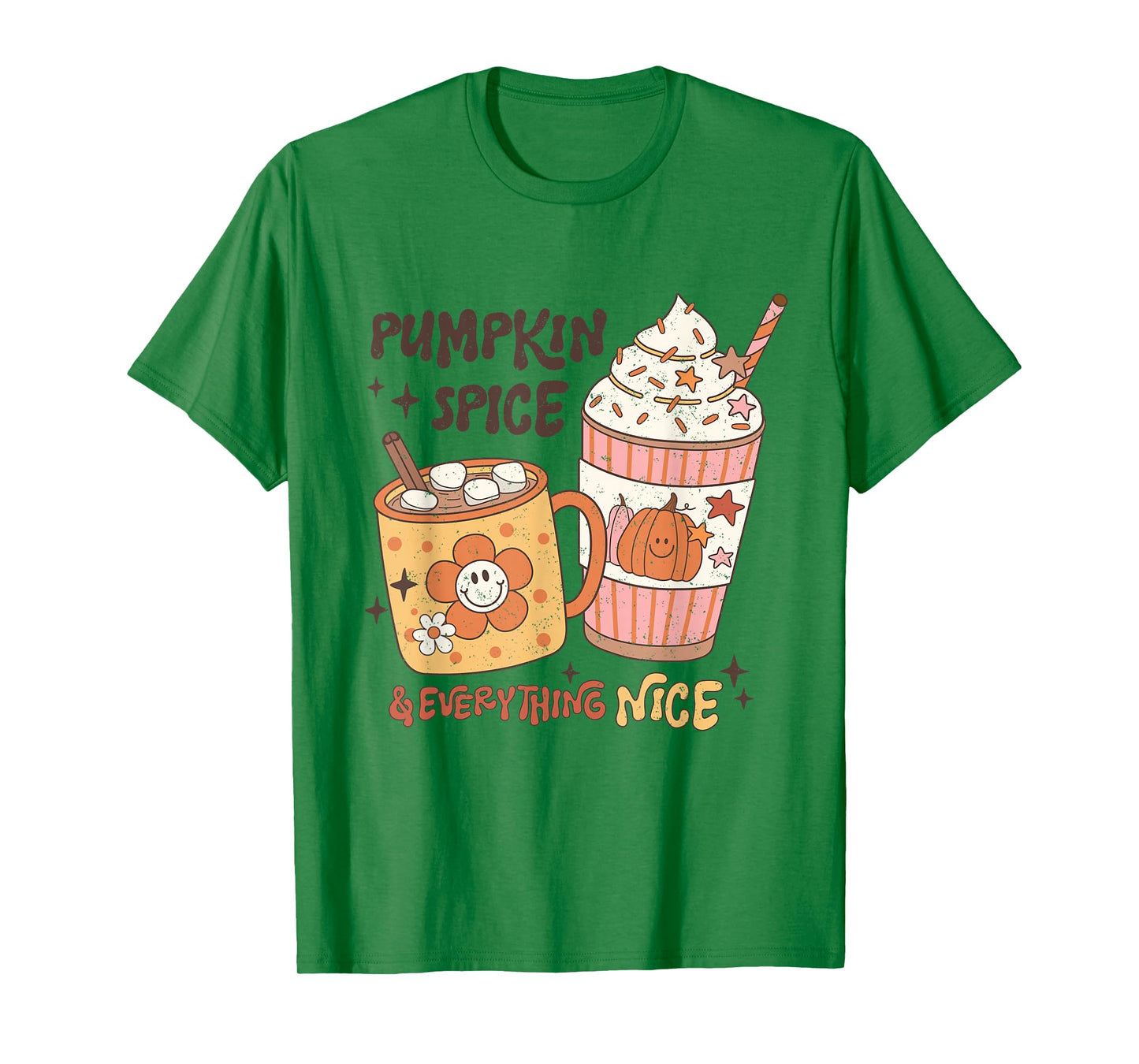 Fall coffee pumpkin spice latte iced warm cozy autumn orange T-Shirt