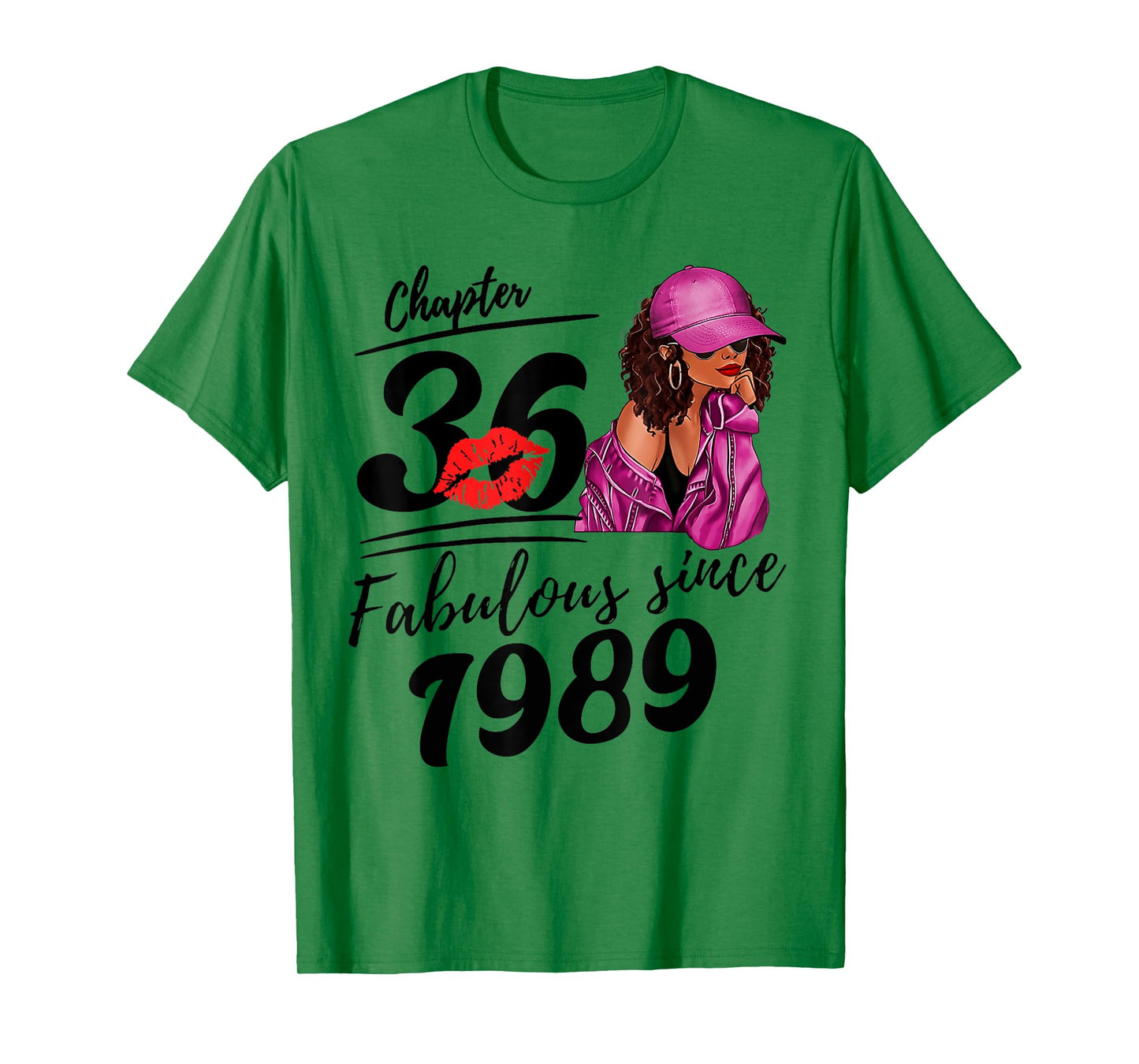 Chapter 36 Fabulous Since 1989 Black Women 36th Birthday T-Shirt