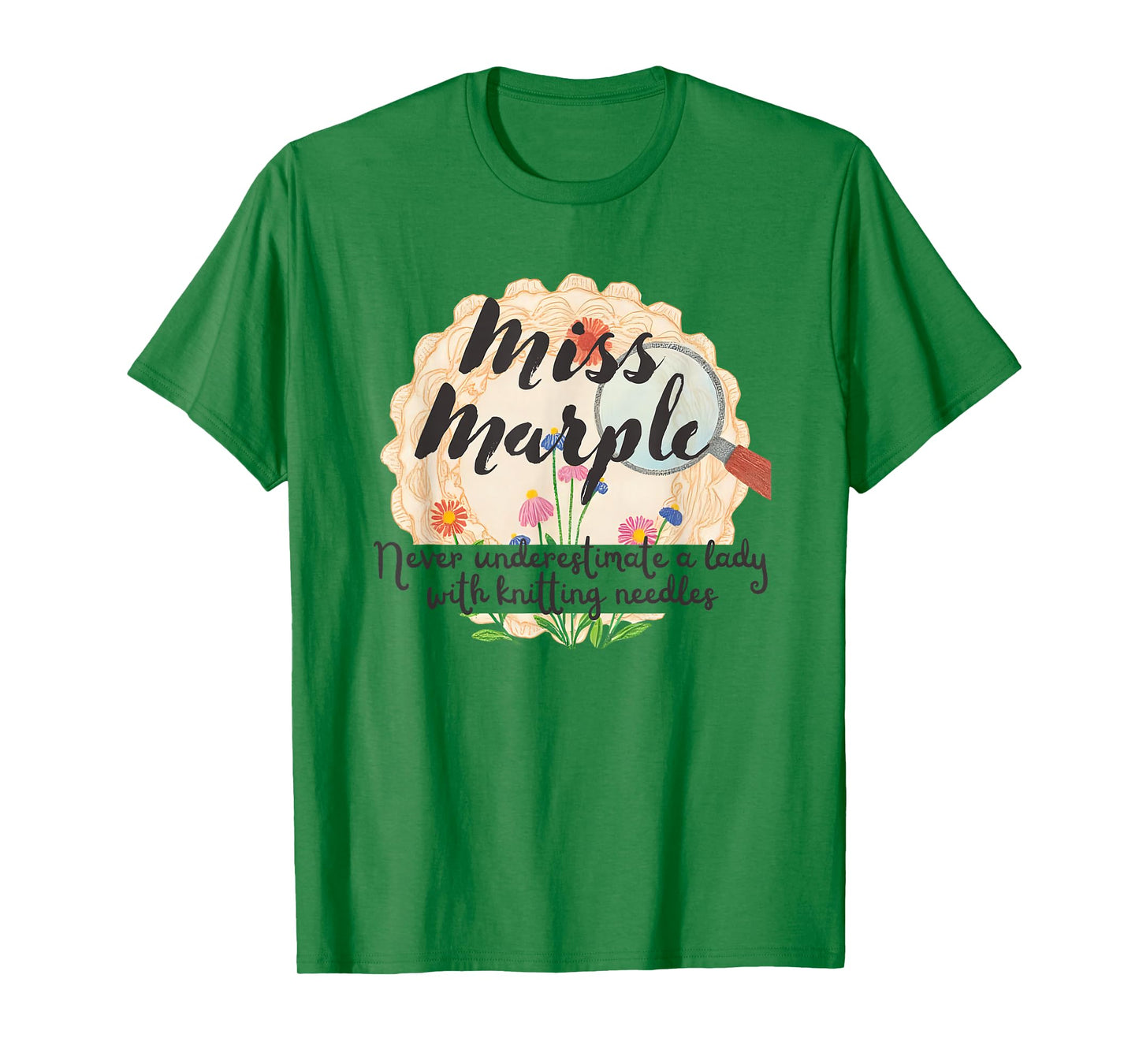 Miss Marple Never Underestimate a Lady with Knitting Needles T-Shirt