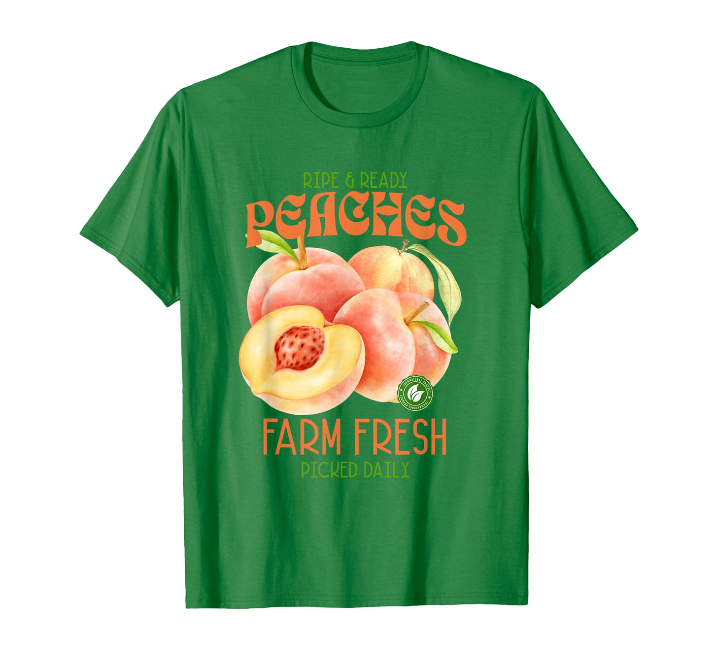 Farm Fresh Peaches Hand Picked Vintage Fruit Retro Peaches T-Shirt
