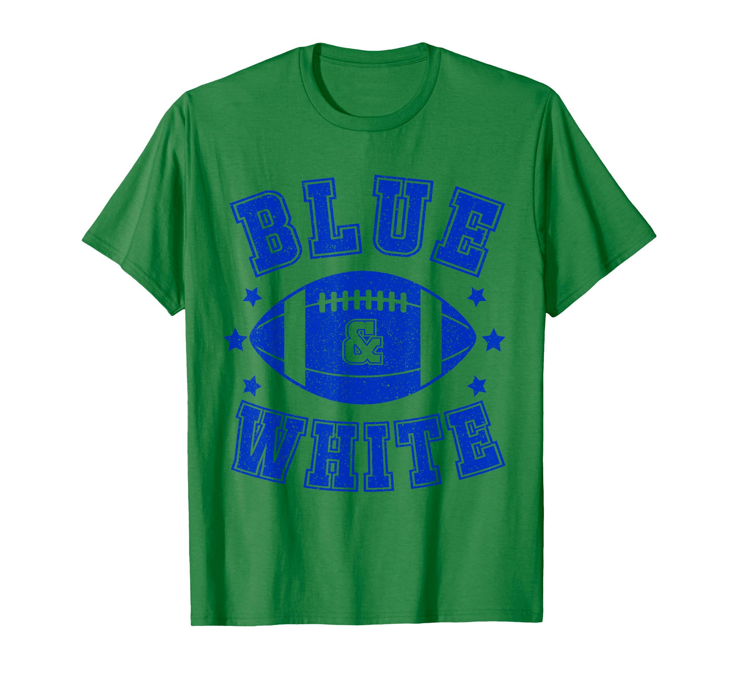 On Gameday Football We Wear Blue And White School Spirit T-Shirt