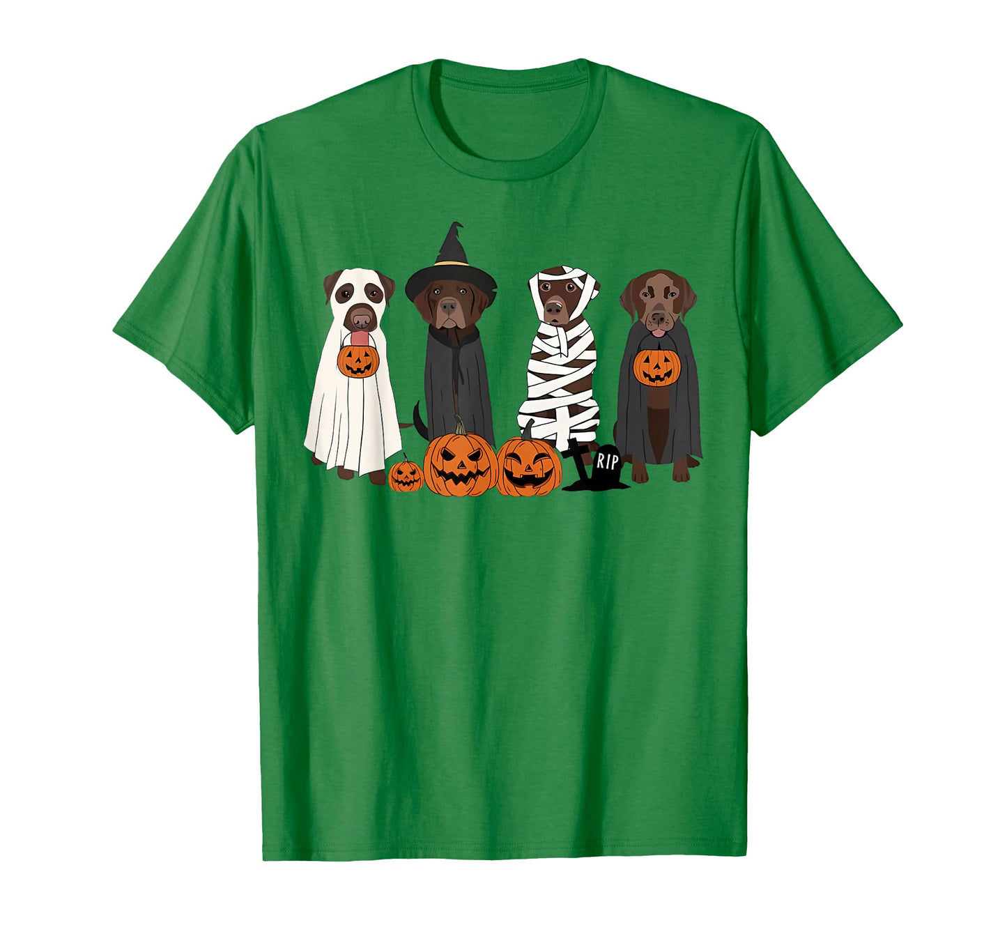 Halloween Brown Labrador Ghost Spooky Chocolate Lab Dog Mama T-Shirt
