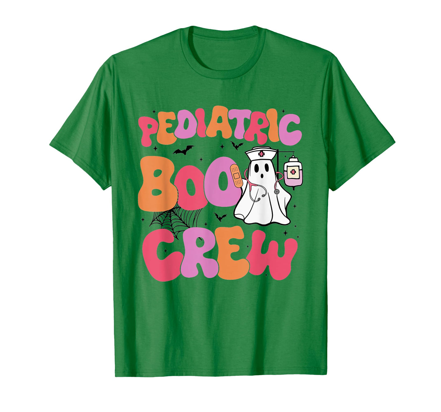 Pediatric Boo Crew Retro Halloween Ghosts Peds Nurse T-Shirt
