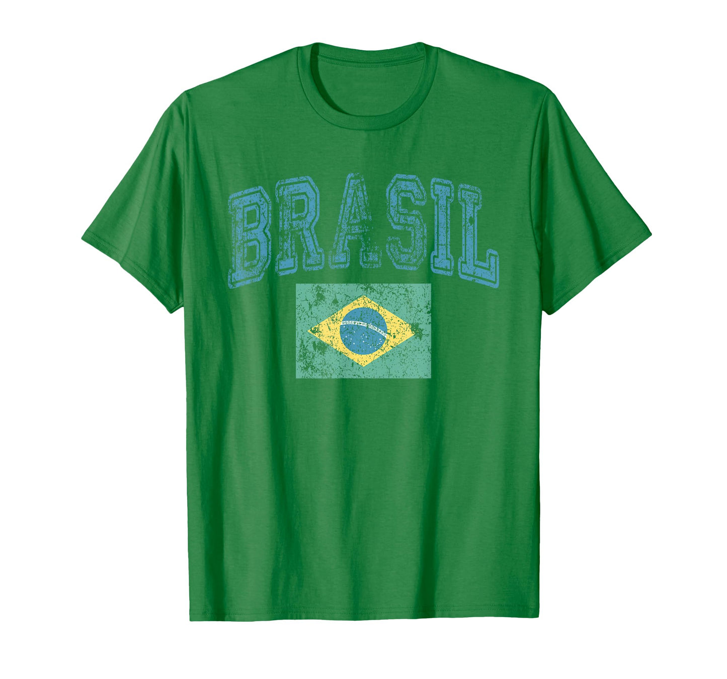 Vintage Retro Faded Brasil Brazil Flag Brazilian Pride T-Shirt
